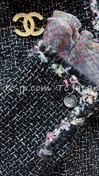 CHANEL 05C $6.5K 57Th NY Limited Collection Silk Wool Tweed Jacket 36 38 40 シャネル NY 57番街 限定 シルク ウール フリル ツイード ジャケット 即発