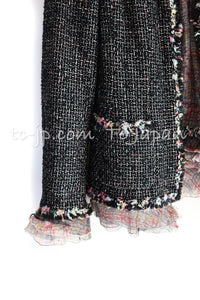 CHANEL 05C $6.5K 57Th NY Limited Collection Silk Wool Tweed Jacket 36 38 40 シャネル NY 57番街 限定 シルク ウール フリル ツイード ジャケット 即発