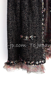 CHANEL 05C $6.5K 57Th NY Limited Collection Silk Wool Tweed Jacket 36 38 40 シャネル NY 57番街 限定 シルク ウール フリル ツイード ジャケット 即発