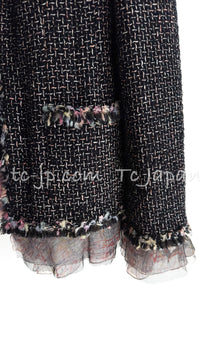 CHANEL 05C $6.5K 57Th NY Limited Collection Silk Wool Tweed Jacket 36 38 40 シャネル NY 57番街 限定 シルク ウール フリル ツイード ジャケット 即発
