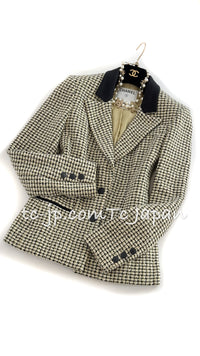 CHANEL 02S Green Black Cotton Tweed Jacket 38 40 シャネル グリーン・ブラック・コットン・ツイード・ジャケット 即発