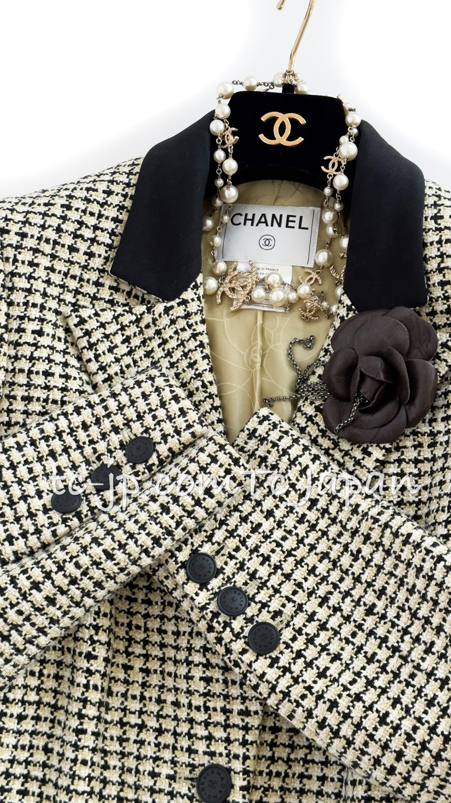 CHANEL 02S Green Black Cotton Tweed Jacket 38 40 シャネル グリーン・ブラック・コットン・ツイード・ジャケット 即発