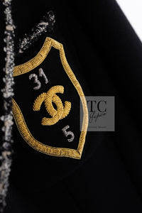 CHANEL 05C Black CC Logo Emblem Blazer Jacket 38 シャネル ブラック CC ロゴ エンブレム ブレザー ジャケット 即発