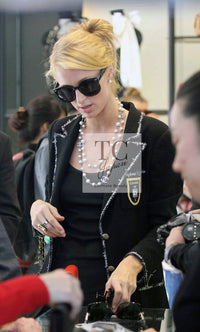 CHANEL 05C Black Silver Trim CC Logo Emblem Lesage Blazer Jacket 38 シャネル ブラック シルバー トリム CC ロゴ エンブレム ルサージュ ブレザー ジャケット 即発