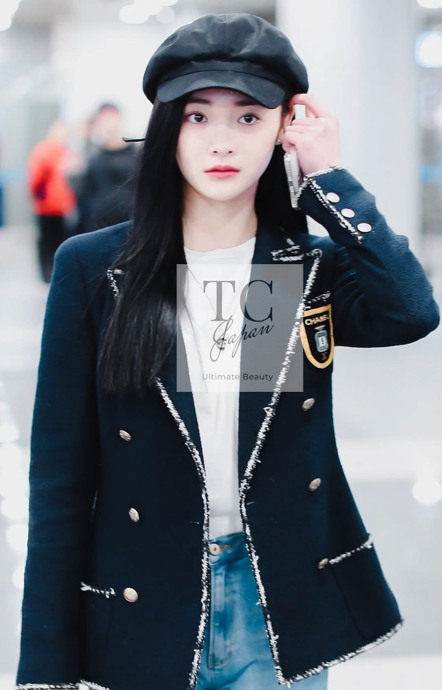 CHANEL 05C Black Silver Trim CC Logo Emblem Lesage Blazer Jacket 38 シャネル ブラック シルバー トリム CC ロゴ エンブレム ルサージュ ブレザー ジャケット 即発