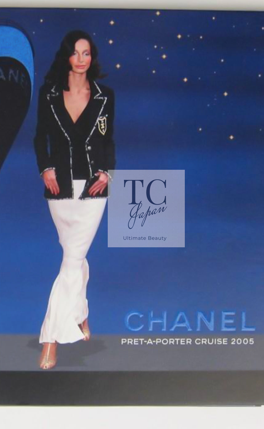 CHANEL 05C Black Silver Trim CC Logo Emblem Lesage Blazer Jacket 38 シャネル ブラック シルバー トリム CC ロゴ エンブレム ルサージュ ブレザー ジャケット 即発