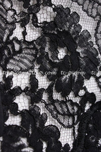 CHANEL 14C Black White Floral Lace Party Jacket 34 36 シャネル ブラック ホワイト フローラル レース パーティー ジャケット 即発 - TC JAPAN