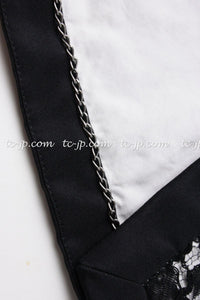 CHANEL 14C Black White Floral Lace Party Jacket 34 36 シャネル ブラック ホワイト フローラル レース パーティー ジャケット 即発 - TC JAPAN