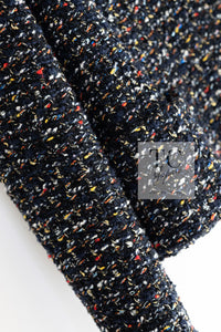 CHANEL 15A Black Multicolor Cotton Zipper Fantasy Tweed Jacket 40 シャネル ブラック マルチカラー コットン ジッパー ファンタジー ツイード ジャケット 即発