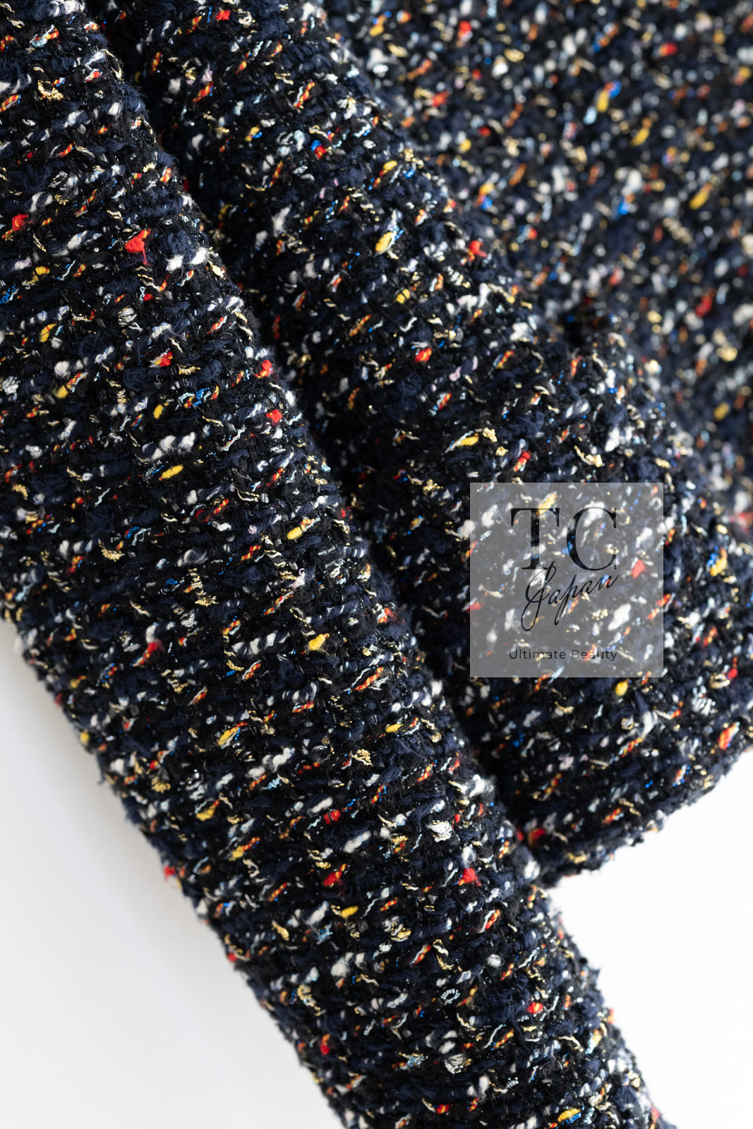 CHANEL 15A Black Multicolor Cotton Zipper Fantasy Tweed Jacket 40 シャネル ブラック マルチカラー コットン ジッパー ファンタジー ツイード ジャケット 即発