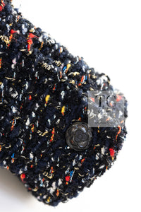 CHANEL 15A Black Multicolor Cotton Zipper Fantasy Tweed Jacket 40 シャネル ブラック マルチカラー コットン ジッパー ファンタジー ツイード ジャケット 即発