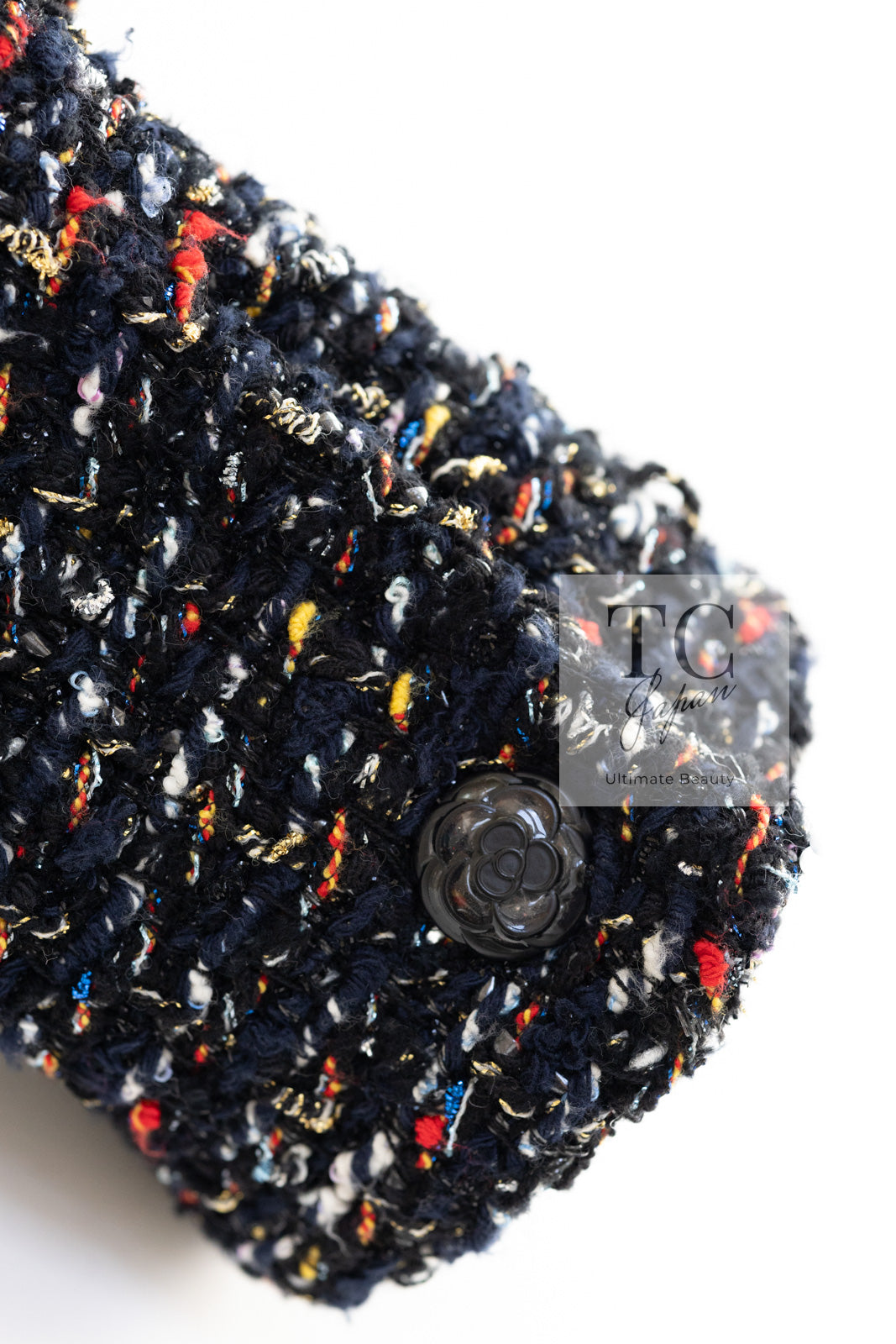 CHANEL 15A Black Multicolor Cotton Zipper Fantasy Tweed Jacket 40 シャネル ブラック マルチカラー コットン ジッパー ファンタジー ツイード ジャケット 即発