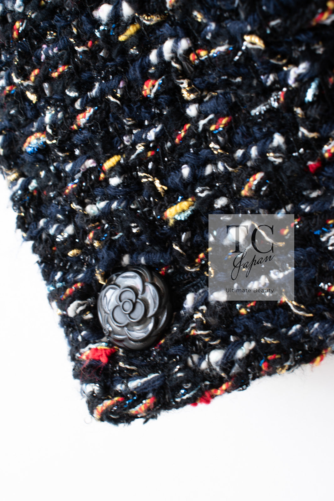 CHANEL 15A Black Multicolor Cotton Zipper Fantasy Tweed Jacket 40 シャネル ブラック マルチカラー コットン ジッパー ファンタジー ツイード ジャケット 即発