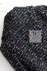 CHANEL 15A Black Multicolor Cotton Zipper Fantasy Tweed Jacket 40 シャネル ブラック マルチカラー コットン ジッパー ファンタジー ツイード ジャケット 即発