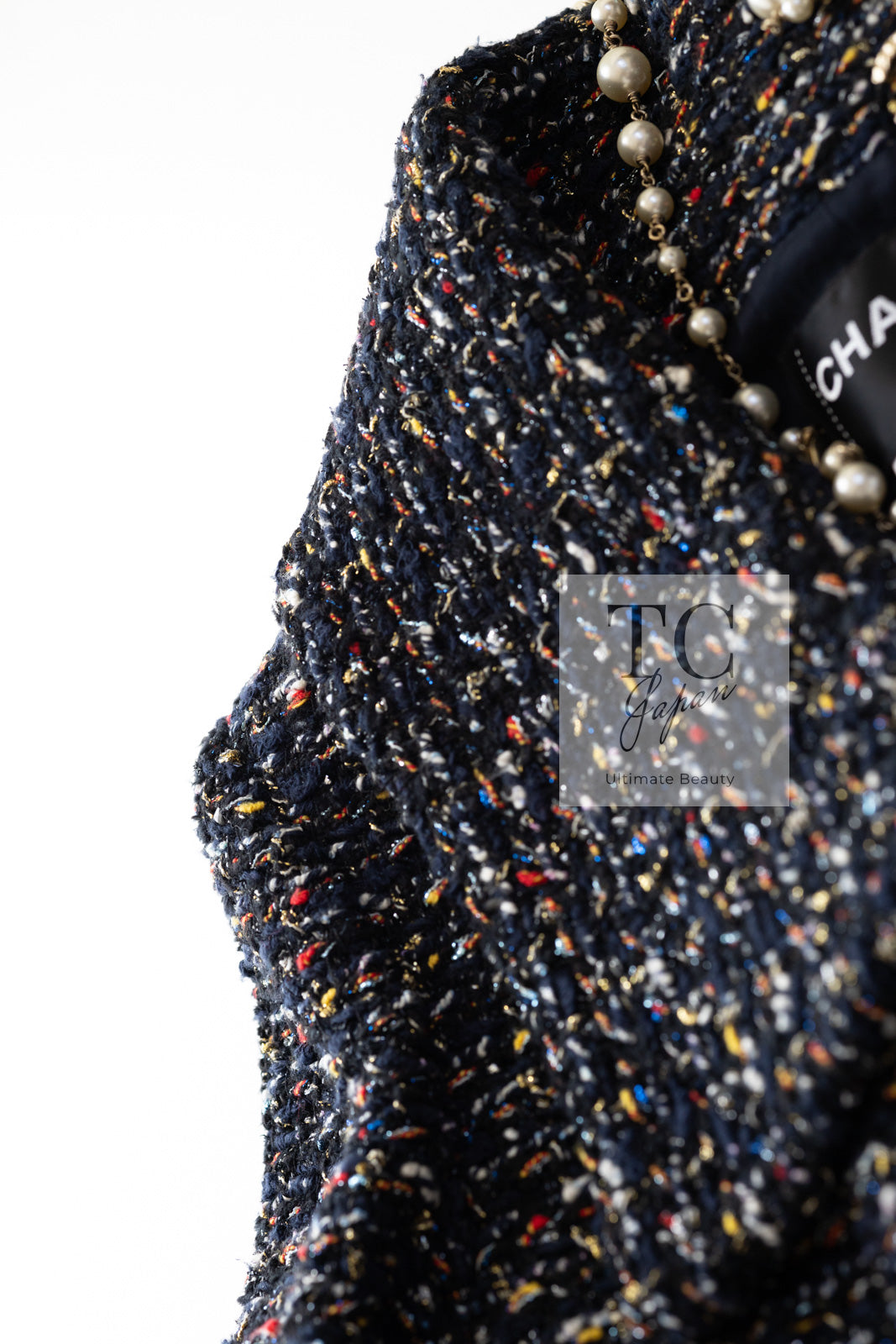 CHANEL 15A Black Multicolor Cotton Zipper Fantasy Tweed Jacket 40 シャネル ブラック マルチカラー コットン ジッパー ファンタジー ツイード ジャケット 即発