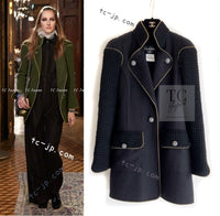 CHANEL 15PF Salzburg Black Wool Coat Gripoix Buttons 38 シャネル ザルツブルグ ブラック ウール コート グリポワ宝石ボタン 即発