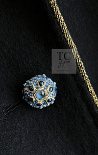 CHANEL 15PF Salzburg Black Wool Coat Gripoix Buttons 38 シャネル ザルツブルグ ブラック ウール コート グリポワ宝石ボタン 即発