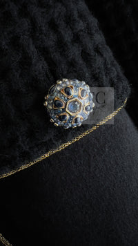CHANEL 15PF Salzburg Black Wool Coat Gripoix Buttons 38 シャネル ザルツブルグ ブラック ウール コート グリポワ宝石ボタン 即発