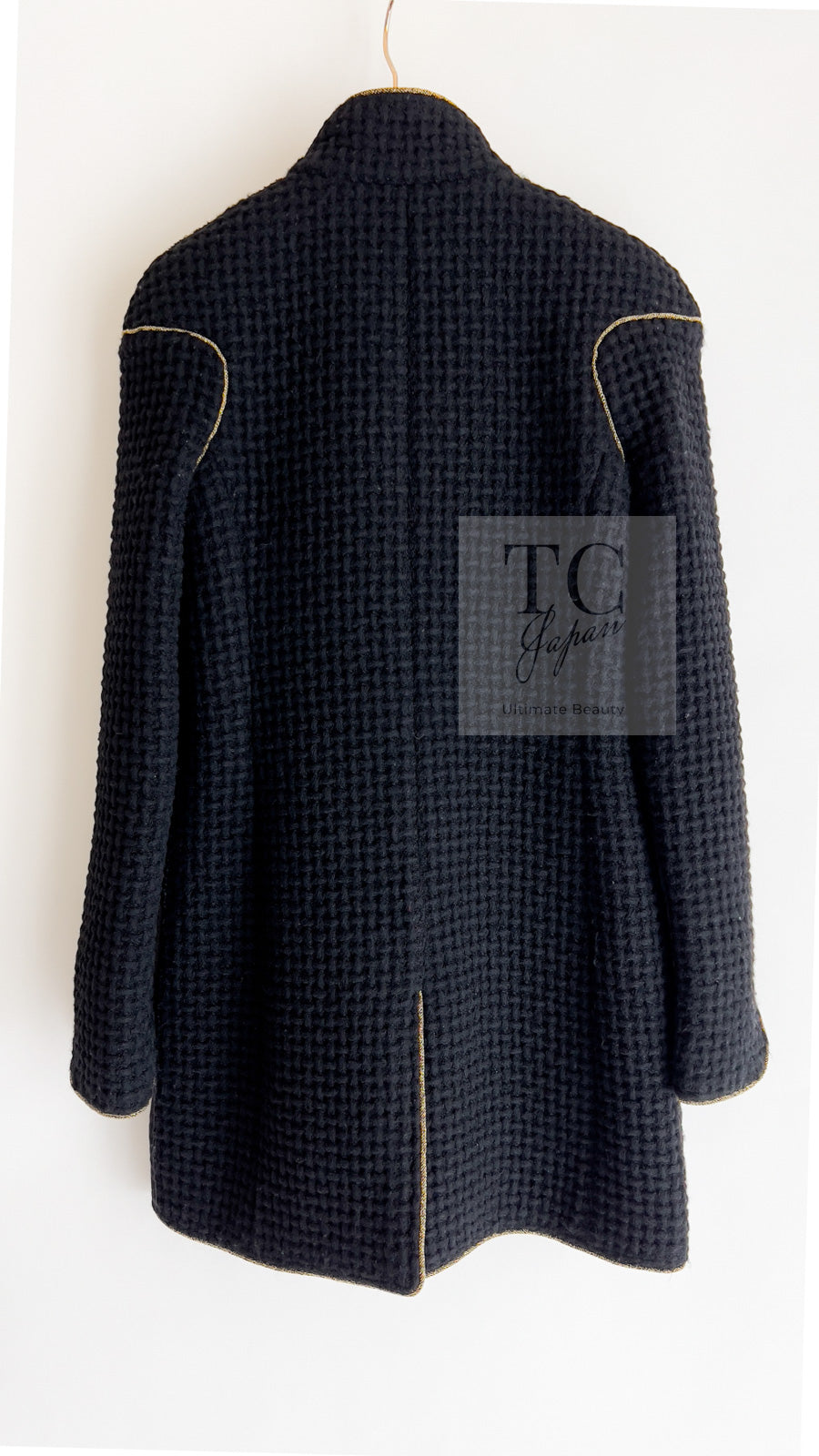 CHANEL 15PF Salzburg Black Wool Coat Gripoix Buttons 38 シャネル ザルツブルグ ブラック ウール コート グリポワ宝石ボタン 即発