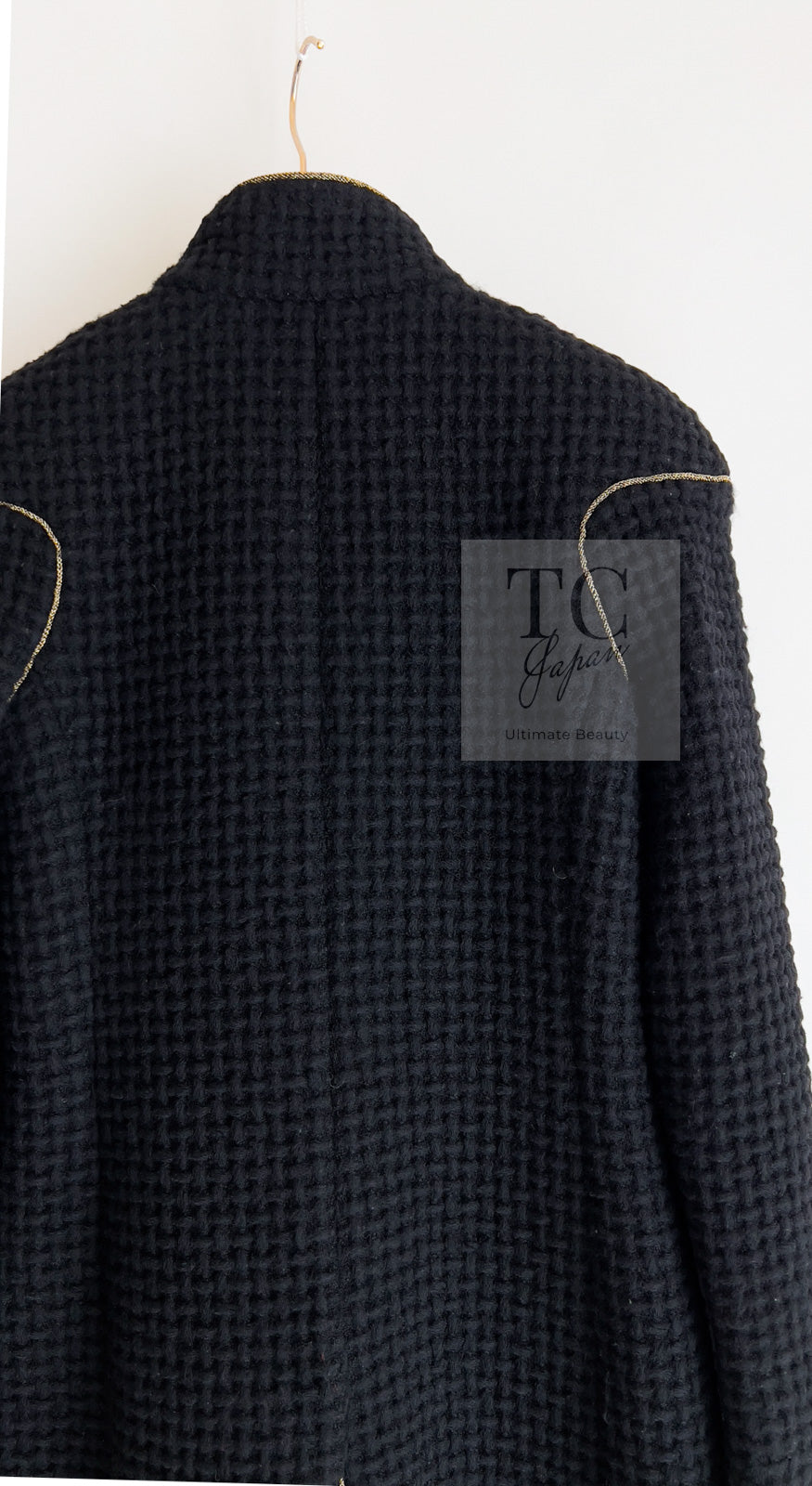 CHANEL 15PF Salzburg Black Wool Coat Gripoix Buttons 38 シャネル ザルツブルグ ブラック ウール コート グリポワ宝石ボタン 即発