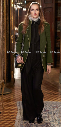 CHANEL 15PF Salzburg Black Wool Coat Gripoix Buttons 38 シャネル ザルツブルグ ブラック ウール コート グリポワ宝石ボタン 即発