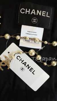 CHANEL 15PF Salzburg Black Wool Coat Gripoix Buttons 38 シャネル ザルツブルグ ブラック ウール コート グリポワ宝石ボタン 即発
