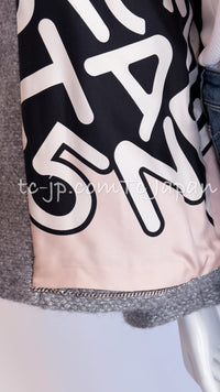 CHANEL 21B Gray Silver Wool Alpaca Blouson Duffel Coat 36 38 42 44 46 シャネル グレー シルバー ウール アルパカ ブルゾン ダッフル コート 即発