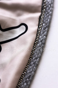 CHANEL 21B Gray Silver Wool Alpaca Blouson Duffel Coat 36 38 42 44 46 シャネル グレー シルバー ウール アルパカ ブルゾン ダッフル コート 即発