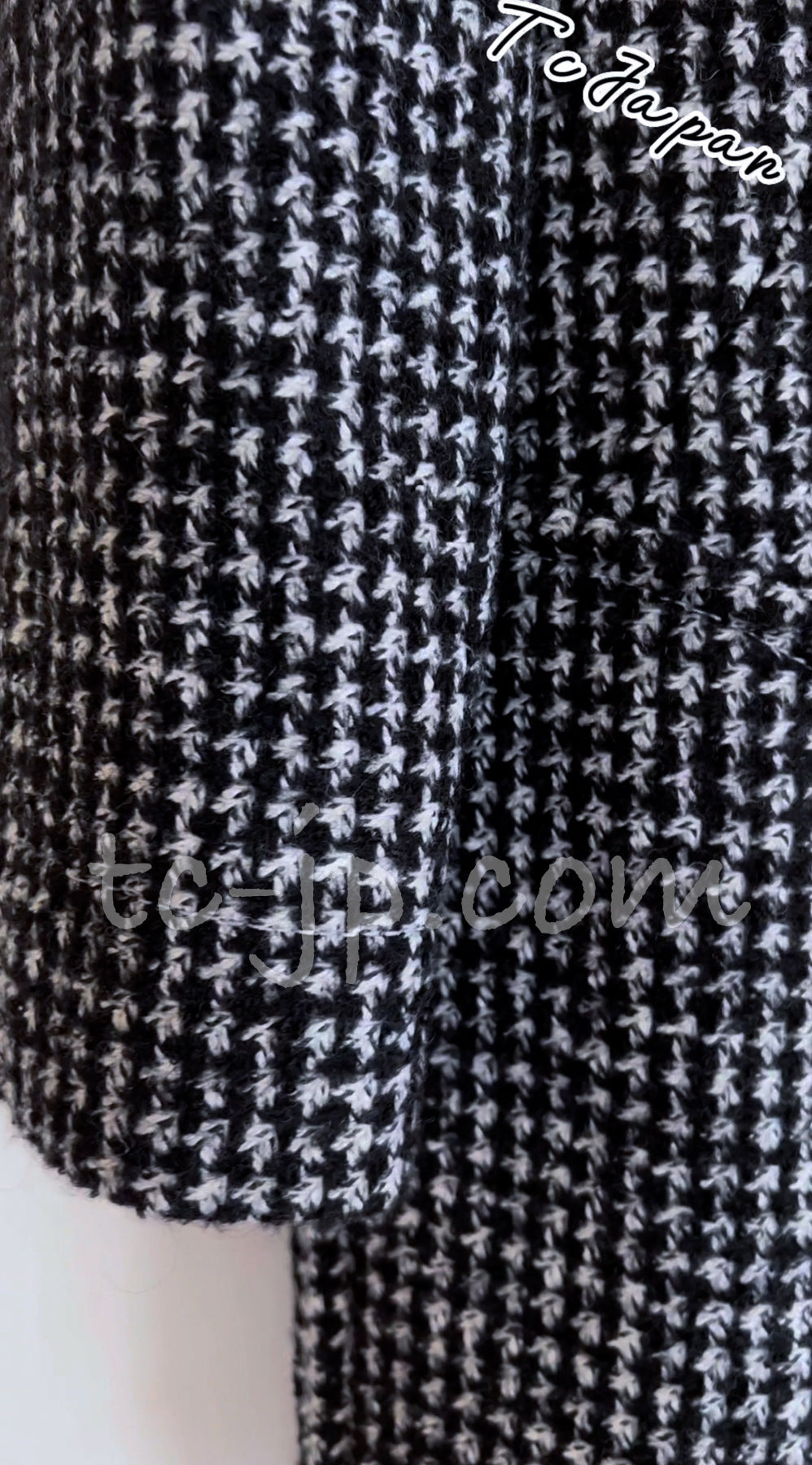 CHANEL 14B Black White Wool Silk Lama Mohair Tweed Coat 36 シャネル ブラック ホワイト ウール シルク ラマ モヘア ツイード コート 即発