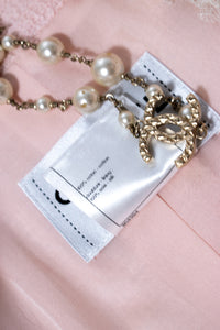 CHANEL 13C Pink Trim Stand Collar Cotton Jacket Coat Cloisonne CC Button 34 36 シャネル ピンク スタンドカラー コットン ジャケット コート 七宝焼 CCボタン 即発