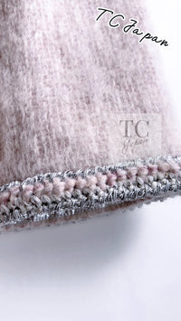 CHANEL 17A Pale Baby Pink Mohair Wool Jacket Coat 36 38 シャネル 軽くてふわふわ 淡い ベビーピンク モヘア ウール ジャケット コート 即発