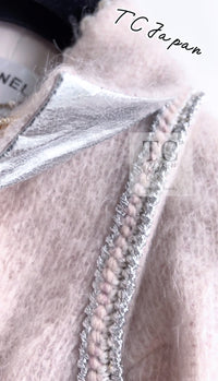 CHANEL 17A Pale Baby Pink Mohair Wool Jacket Coat 36 38 シャネル 軽くてふわふわ 淡い ベビーピンク モヘア ウール ジャケット コート 即発