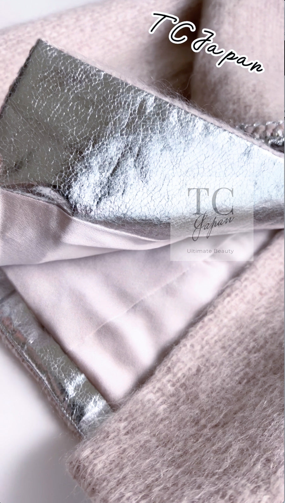 CHANEL 17A Pale Baby Pink Mohair Wool Jacket Coat 36 38 シャネル 軽くてふわふわ 淡い ベビーピンク モヘア ウール ジャケット コート 即発