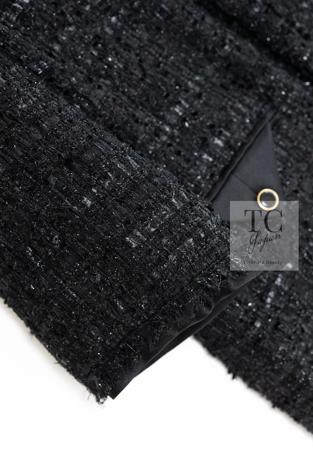 CHANEL 07A Black Tweed Cardigan Coat 38 シャネル ブラック ツイード カーディガン コート 即発