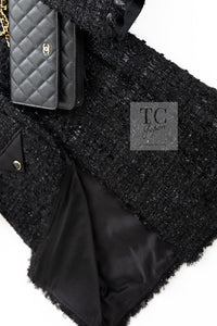 CHANEL 07A Black Tweed Cardigan Coat 38 シャネル ブラック ツイード カーディガン コート 即発