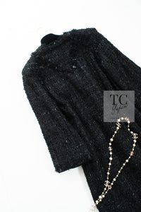 CHANEL 07A Black Tweed Cardigan Coat 38 シャネル ブラック ツイード カーディガン コート 即発