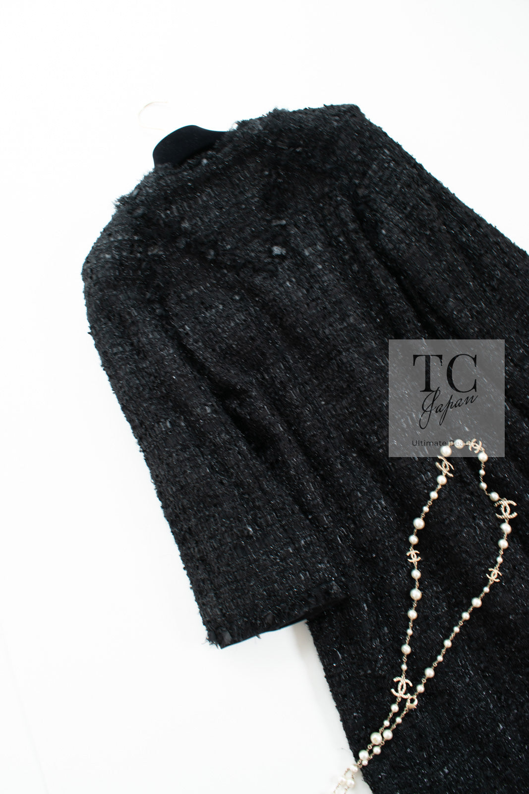 CHANEL 07A Black Tweed Cardigan Coat 38 シャネル ブラック ツイード カーディガン コート 即発