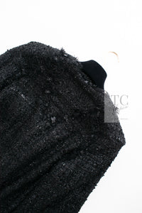 CHANEL 07A Black Tweed Cardigan Coat 38 シャネル ブラック ツイード カーディガン コート 即発