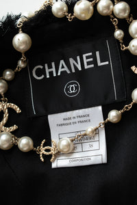 CHANEL 07A Black Tweed Cardigan Coat 38 シャネル ブラック ツイード カーディガン コート 即発