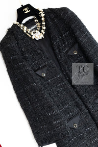 CHANEL 07A Black Tweed Cardigan Coat 38 シャネル ブラック ツイード カーディガン コート 即発