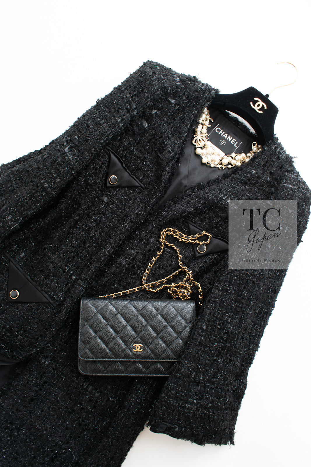 CHANEL 07A Black Tweed Cardigan Coat 38 シャネル ブラック ツイード カーディガン コート 即発