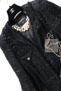 CHANEL 07A Black Tweed Cardigan Coat 38 シャネル ブラック ツイード カーディガン コート 即発