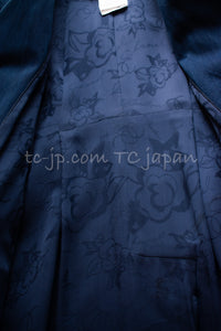 CHANEL 13S Laura Bailey Navy Cotton Trench Coat 36 38 シャネル ネイビー コットン ギャバジン トレンチ コート 即発