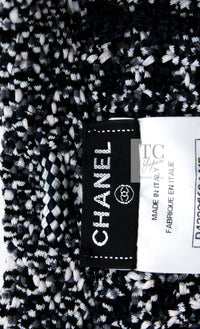 CHANEL 12S Navy Black Chain Cotton Knit Cardigan 36 シャネル ネイビー ブラック チェーン コットン ニット カーディガン 即発