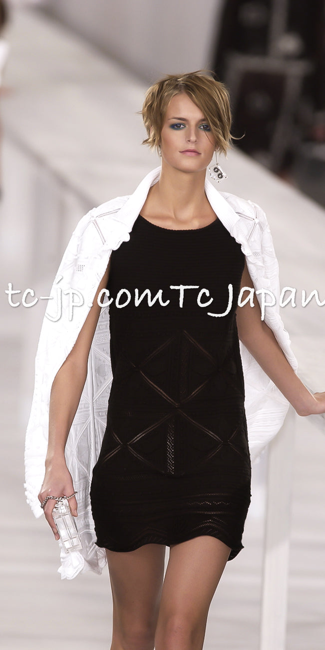 CHANEL 04S Red Crochet Frilled Knit Cardigan 34 シャネル レッド クロシェ フリル ニット カーディガン 即発