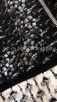 CHANEL 10A Dark Navy Mohair Silk Cashmere Zipper Cardigan 34 38 シャネル ダークネイビー モヘア シルク カシミア ジッパー カーディガン 即発