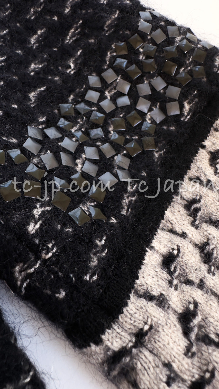 CHANEL 10A Dark Navy Mohair Silk Cashmere Zipper Cardigan 34 38 シャネル ダークネイビー モヘア シルク カシミア ジッパー カーディガン 即発