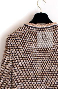 CHANEL 11S Champagne Gold Beige Knit Skirt Cardigan 34 36 38 シャネル シャンパンゴールド ベージュ 女優の ニット スカート カーディガン 即発