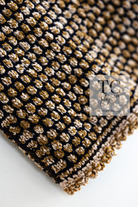 CHANEL 11S Champagne Gold Beige Knit Skirt Cardigan 34 36 38 シャネル シャンパンゴールド ベージュ 女優の ニット スカート カーディガン 即発