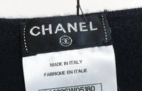 CHANEL 12A Black Wool Cashmere Lambskin Pocket Dress 36 シャネル ブラック ウール カシミア ラムスキン レザー マトラッセ ポケット ワンピース 即発
